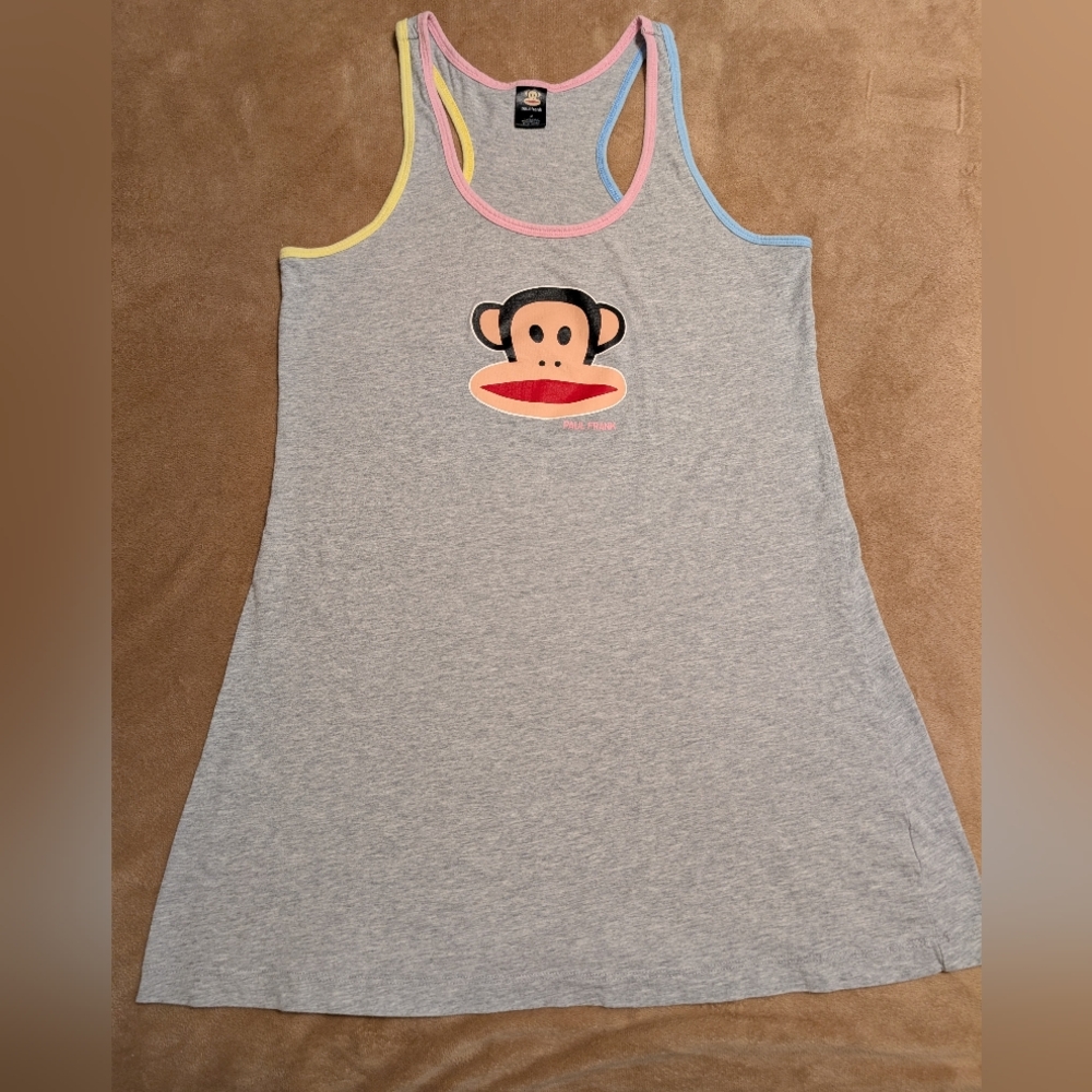 Paul Frank® Gray Tee Dress with Monkey Design